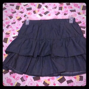 Denim ruffle skirt size 14/16 from limited too